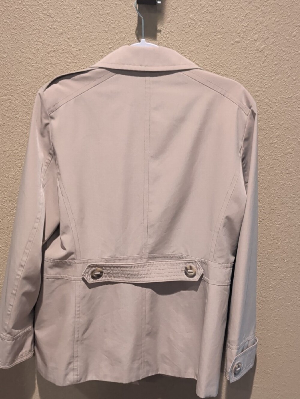 Sonoma Light Beige Double-Breasted Trench Jacket - Picture 7 of 7